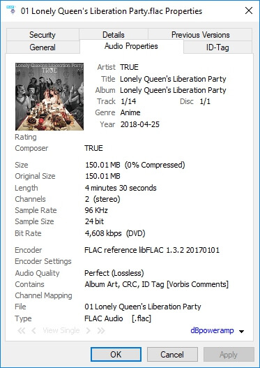 重新转换的 FLAC 数据